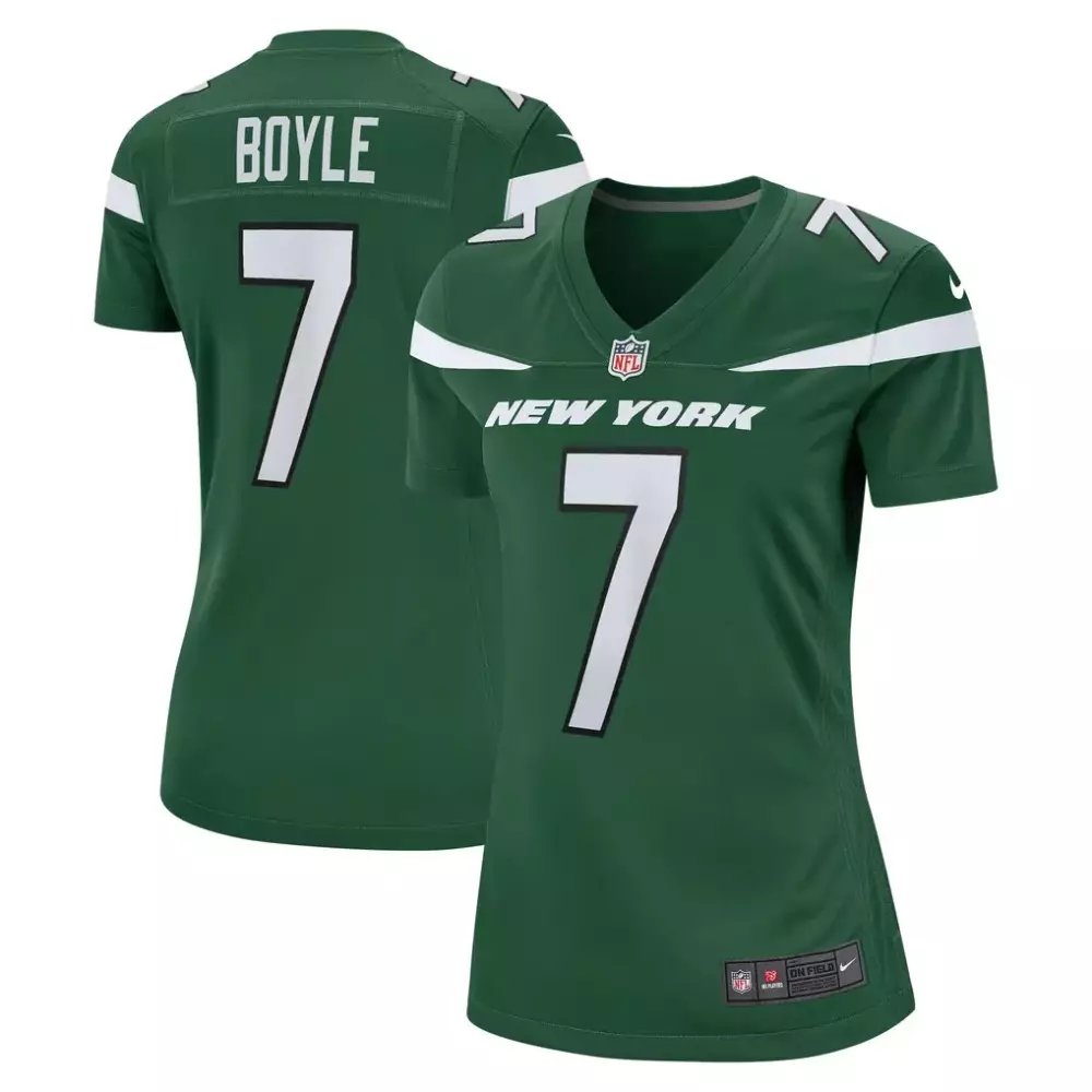 Tim Boyle 7 New York Jets Jersey Green Women Replica White Game Legacy