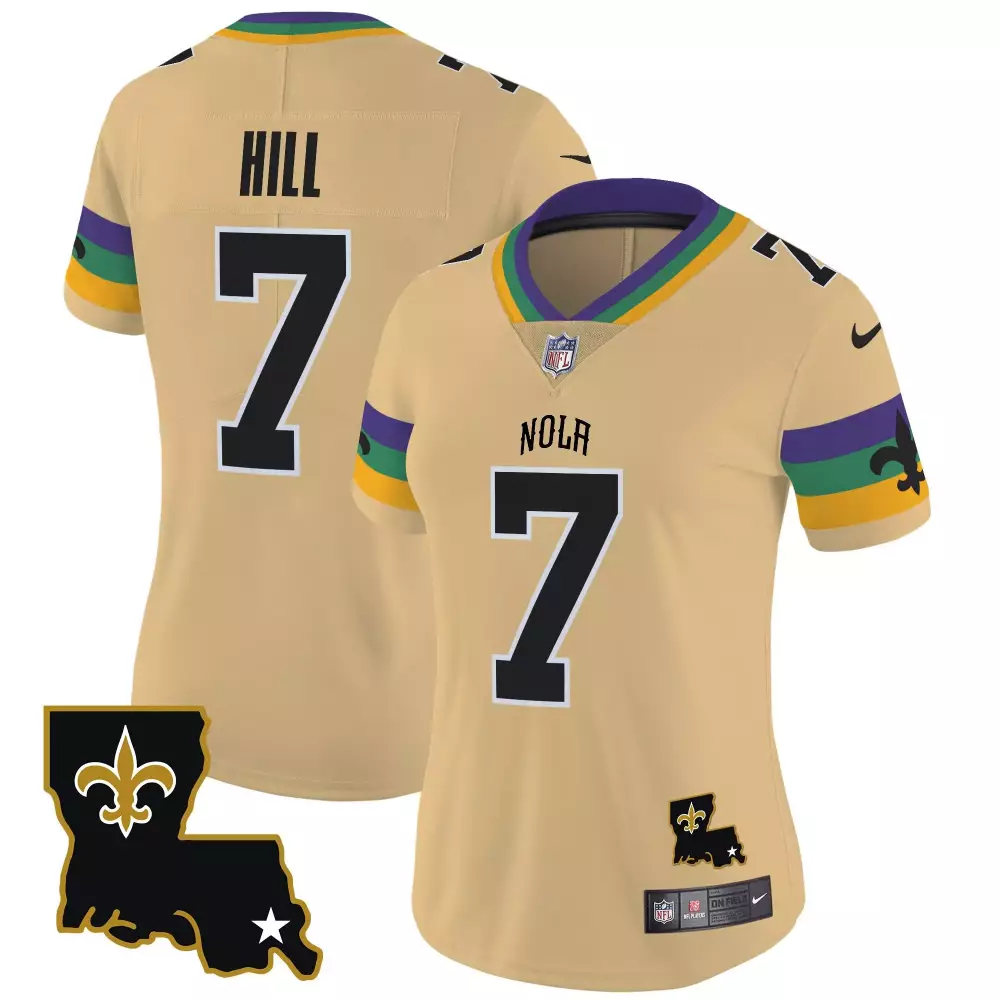 Taysom Hill 7 New Orleans Saints Jersey Gold Nola Women Replica Alternate Purple