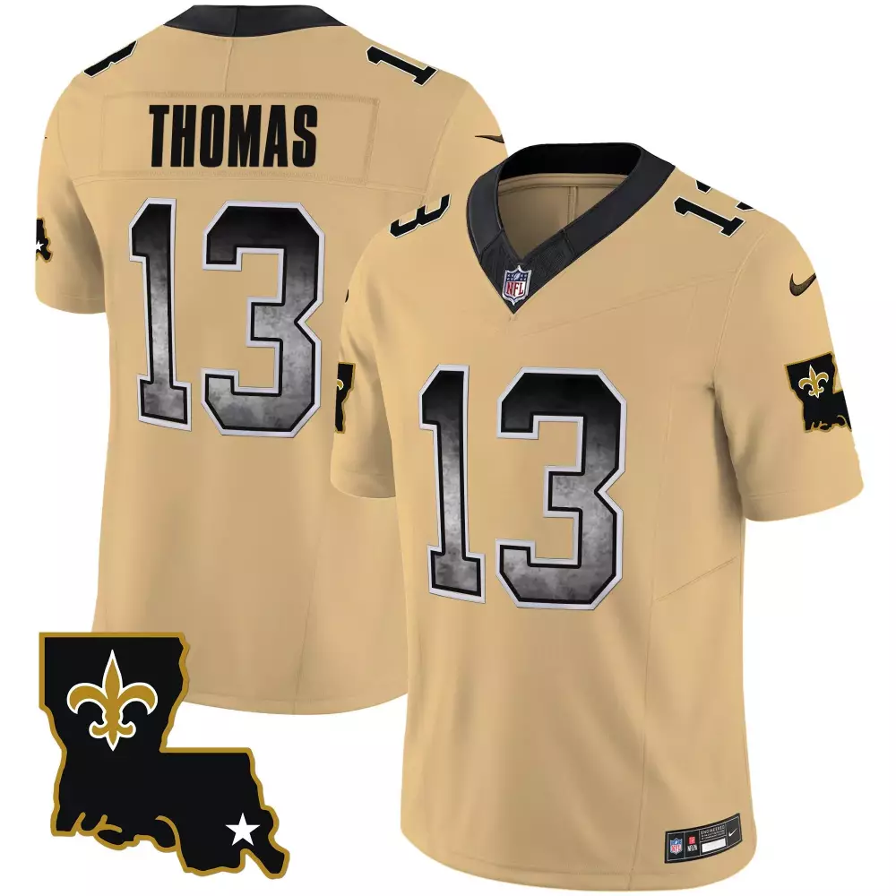 Michael Thomas 13 Jersey Gold City Connect New Orleans Saints Men Limited Alternate