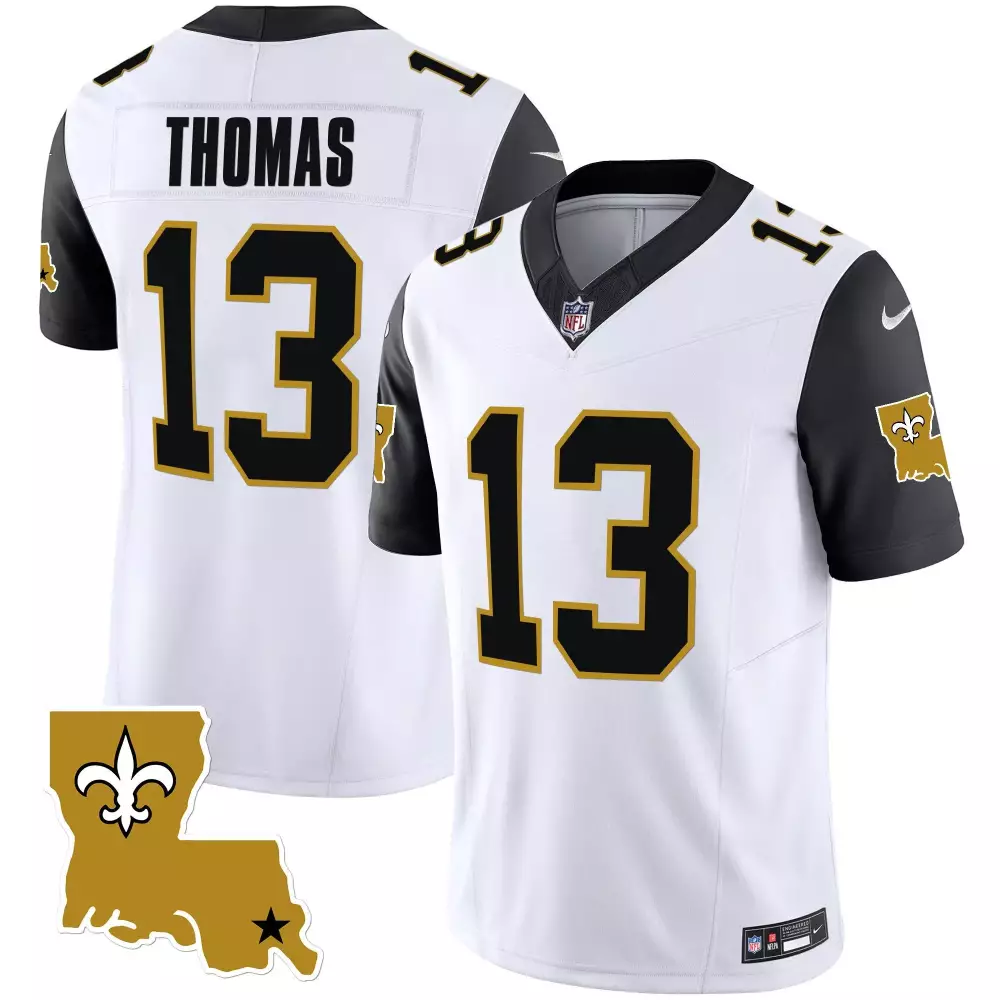 Michael Thomas 13 Jersey White Gothic New Orleans Saints Men Stitched Alternate Black