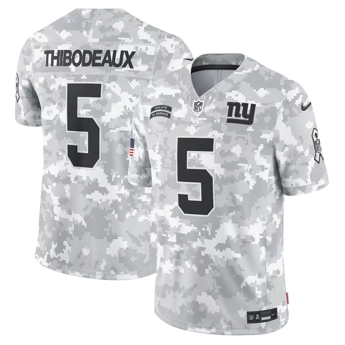 Kayvon Thibodeaux 5 Jersey Grey Salute To Service New York Giants Men Vapor Alternate