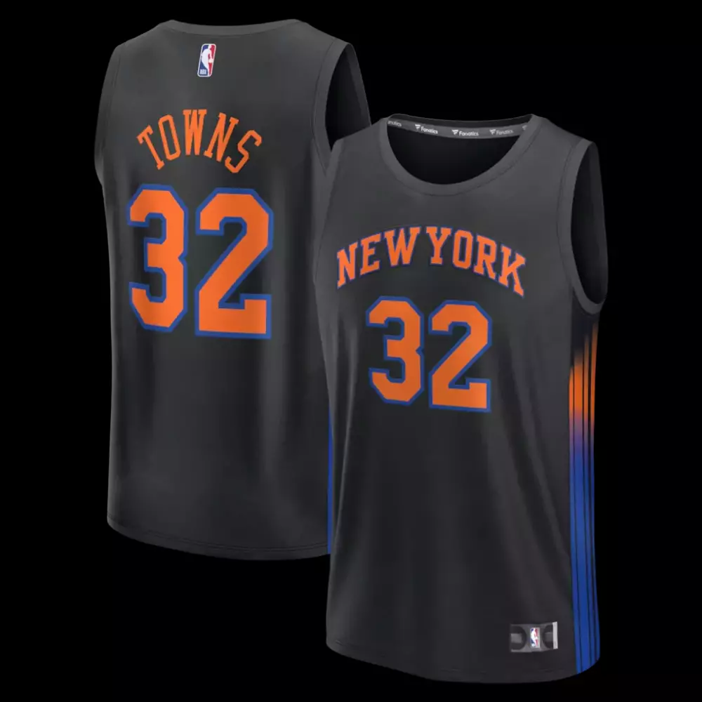 Carmelo Anthony 32 Jersey Black New York Knicks Men Authentic Alternate Orange Blue