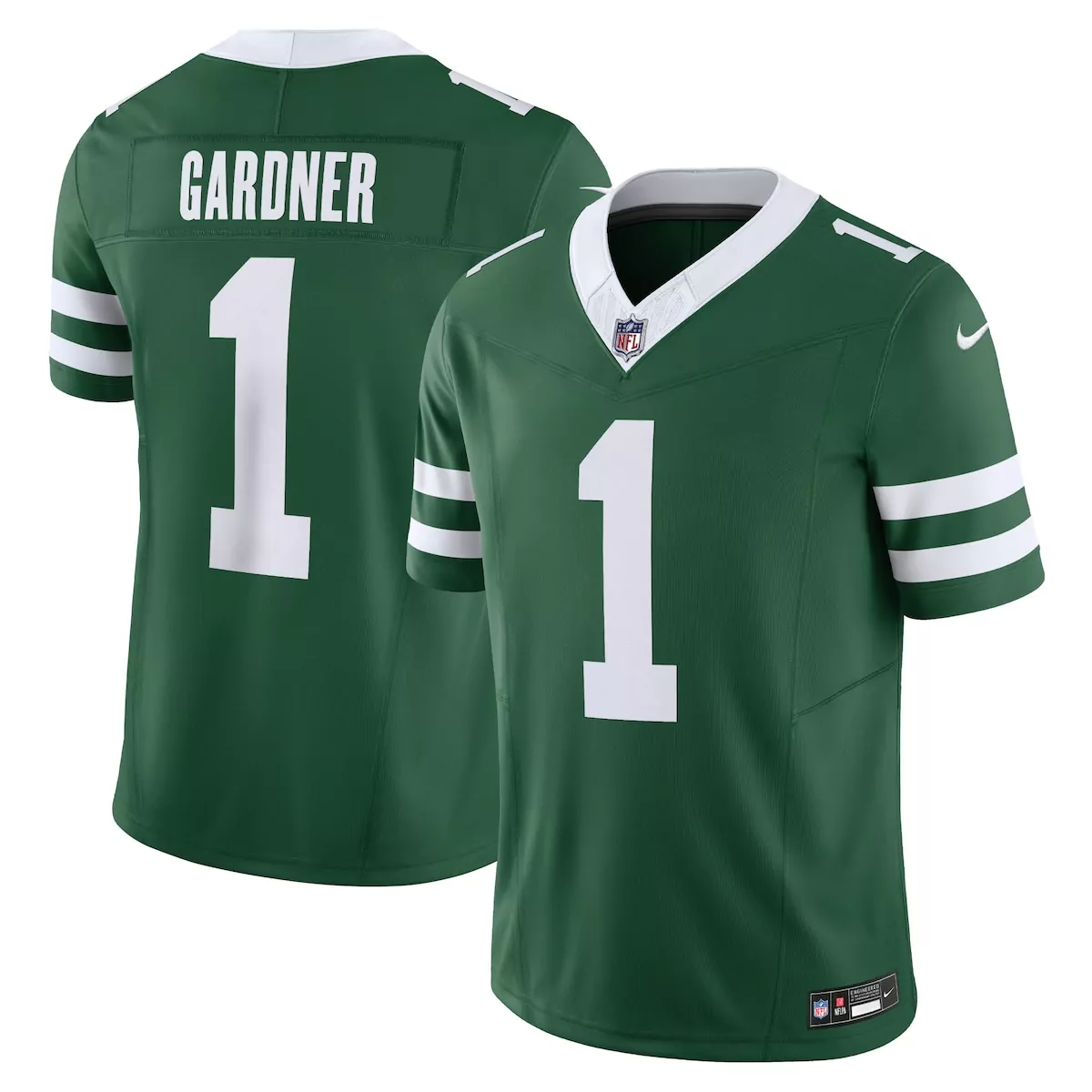 Sauce Gardner 1 New York Jets Jersey Green Men Authentic White Legacy Vapor Limited