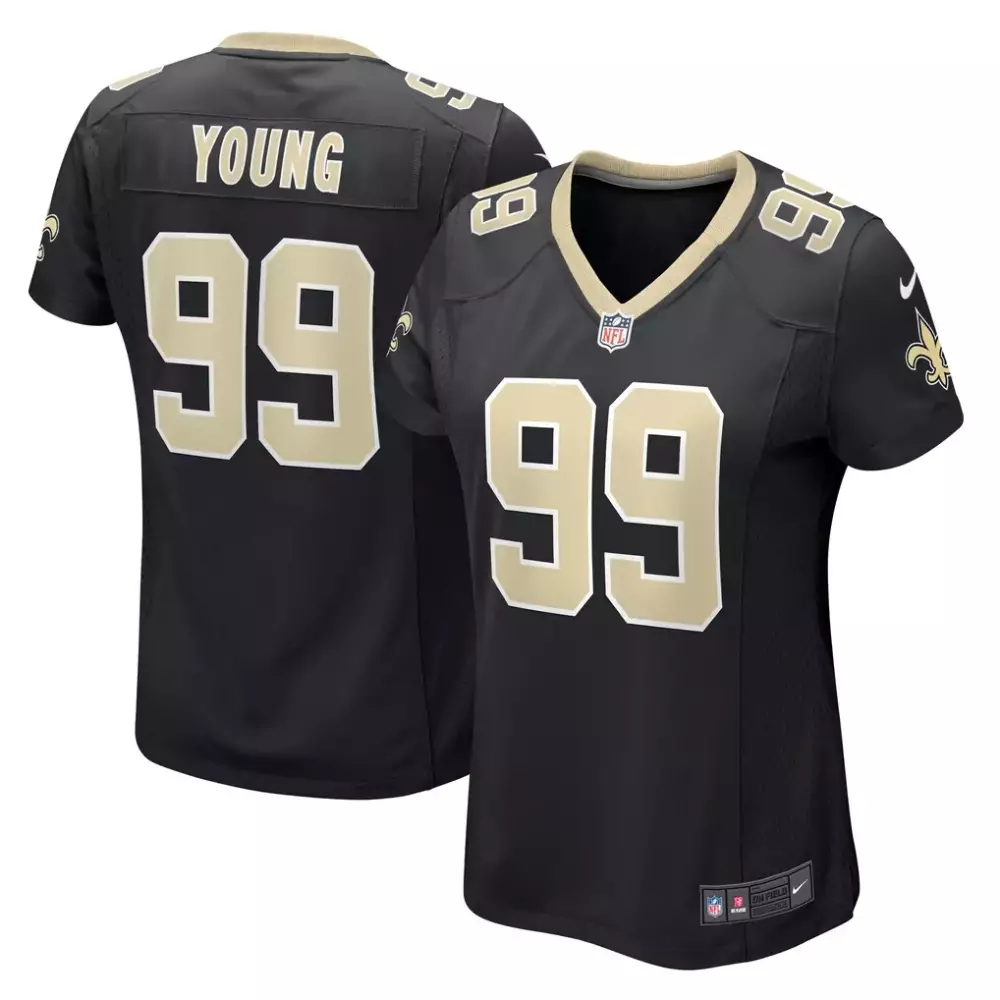 Chase Young 99 New Orleans Saints Jersey Black Men Stadium Gold Game