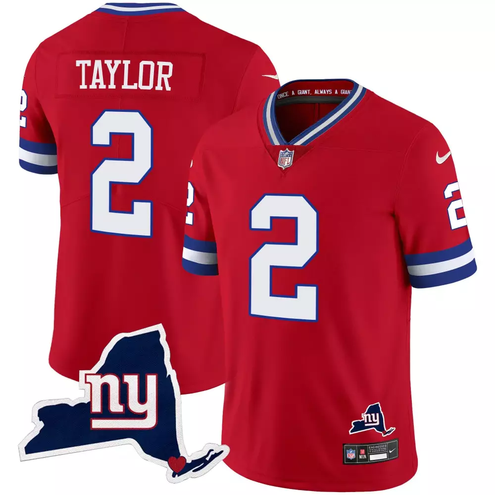 Tyrod Taylor 2 New York Giants Jersey Red Men Stitched Alternate White Blue Limited