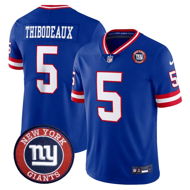 Kayvon Thibodeaux 5 Jersey Blue New York Giants Men Stitched Red White Limited All