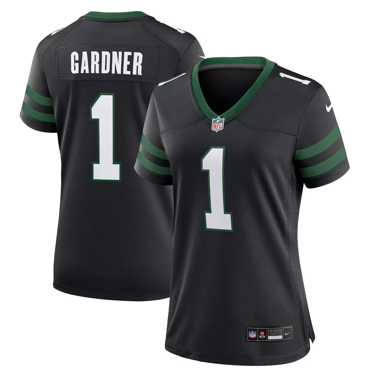 Sauce Gardner 1 New York Jets Jersey Black Gothic Sin City Women Stitched Alternate