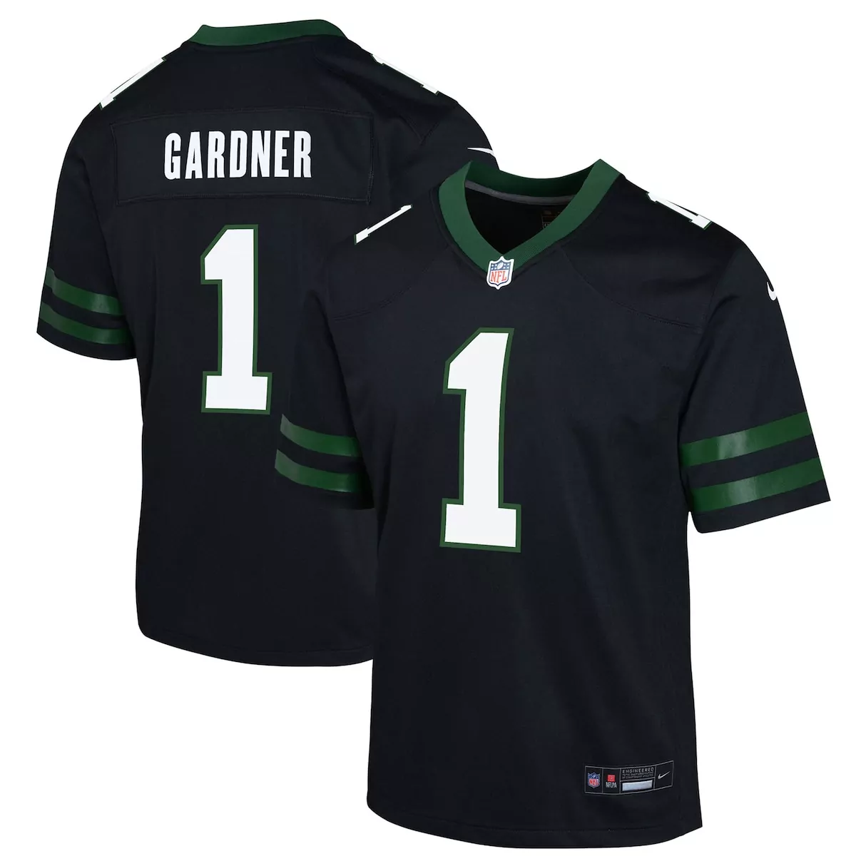 Sauce Gardner 1 New York Jets Jersey Black Men Elite Alternate Green Game