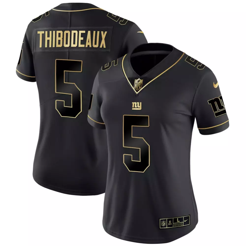 Kayvon Thibodeaux 5 Jersey Black Gothic New York Giants Women Stitched Alternate