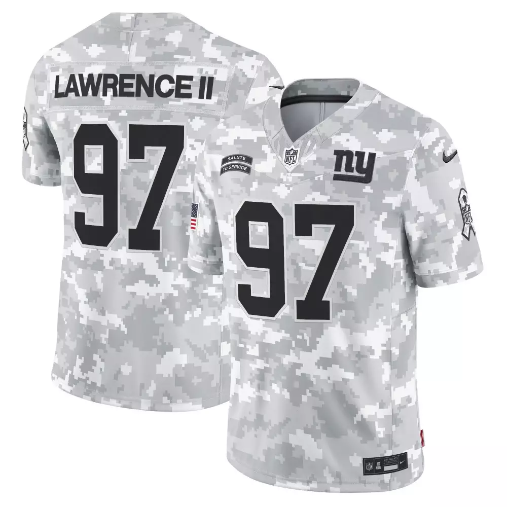 Dexter Lawrence 97 Jersey White Salute To Service New York Giants Men Stitched Alternate