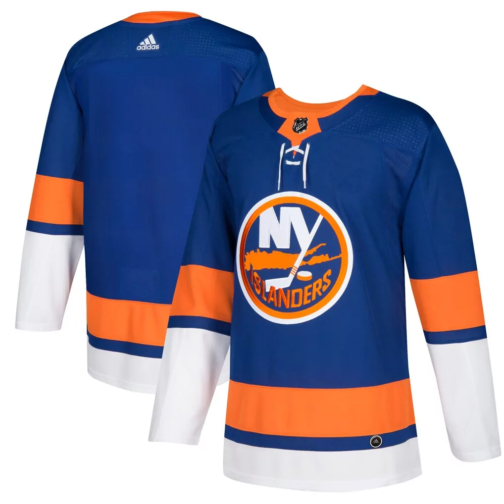 Custom New York Islanders Jersey Blue Men Replica Orange White Home Authentic