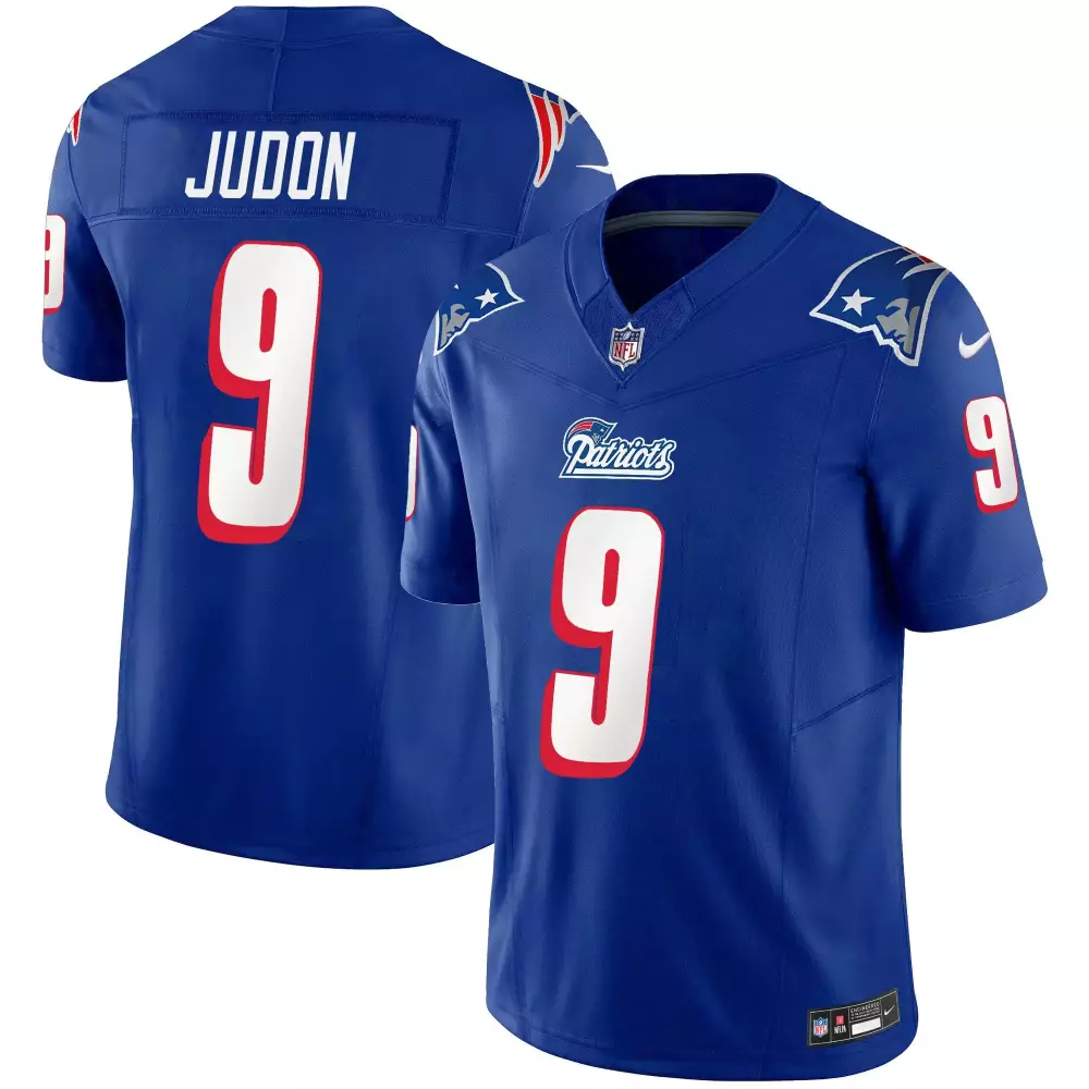Matthew Judon 9 Jersey Blue New England Patriots Men Authentic White Red Throwback