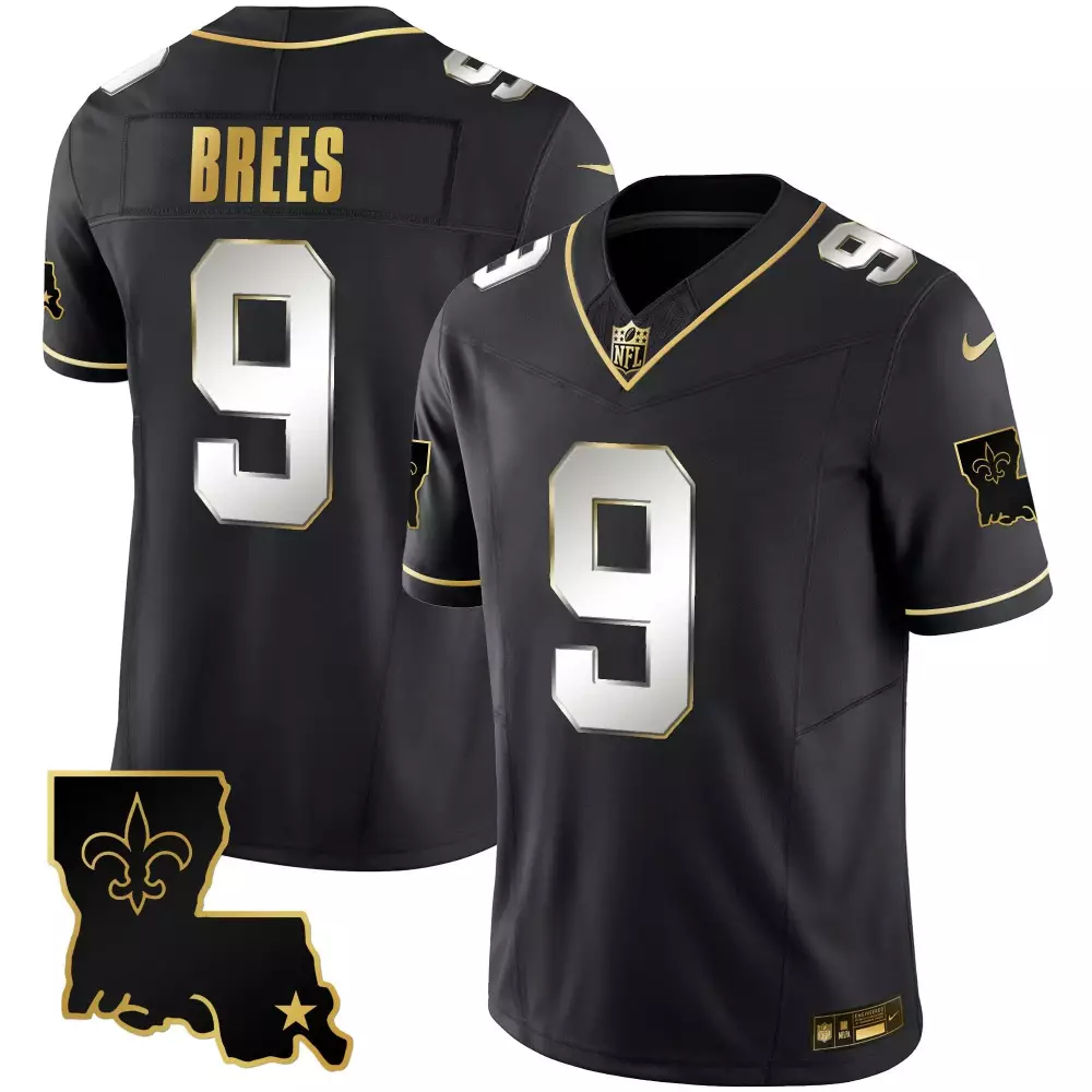 Drew Brees 9 New Orleans Saints Jersey Black Gothic Sin City Men Stitched Alternate