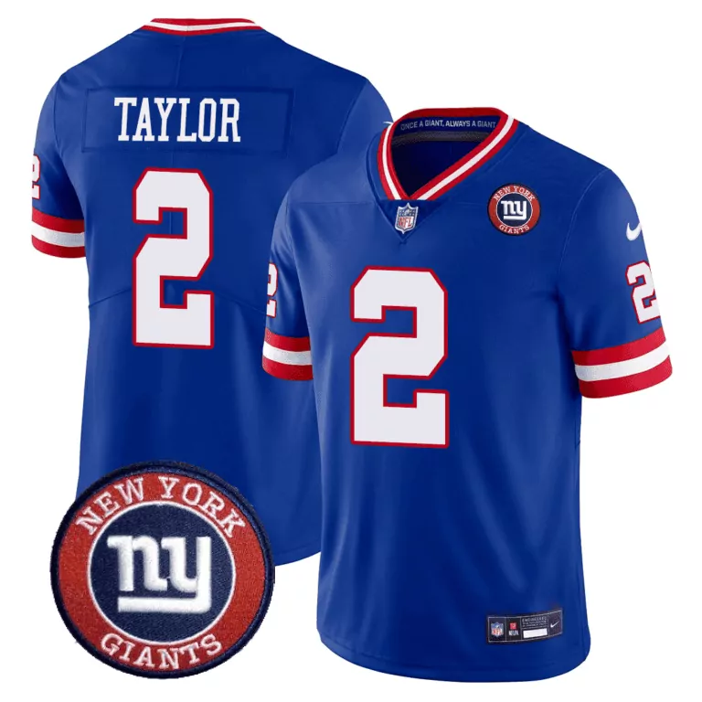 Tyrod Taylor 2 New York Giants Jersey Blue Men Authentic White Red Limited All Stitched
