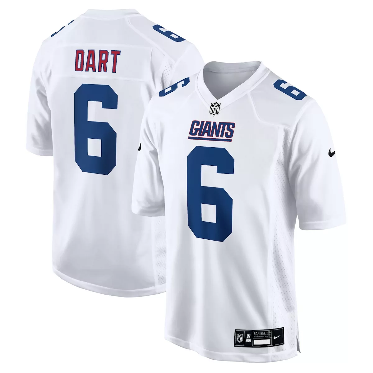 Jaxson Dart 6 New York Giants Jersey White Men Replica Alternate Blue Red Fashion