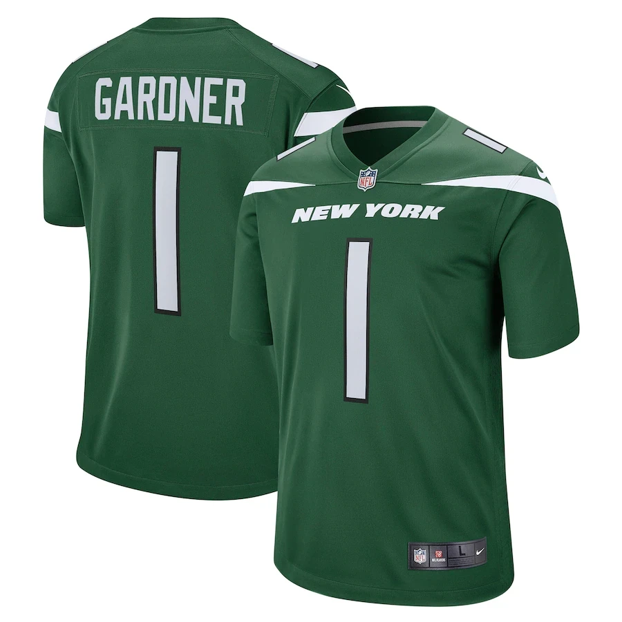 Sauce Gardner 1 New York Jets Jersey Green Men Authentic White All Stitched Vapor