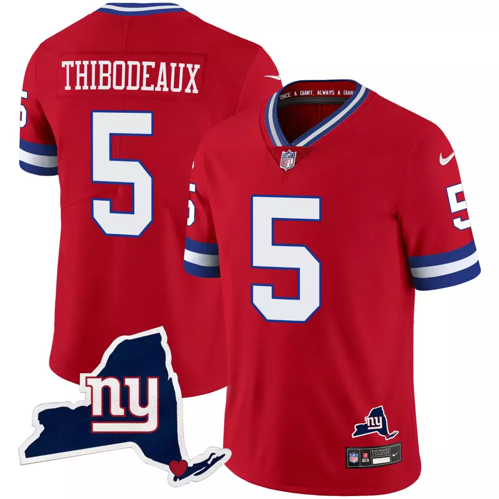 Kayvon Thibodeaux 5 Jersey Red New York Giants Men Stitched Alternate White Blue