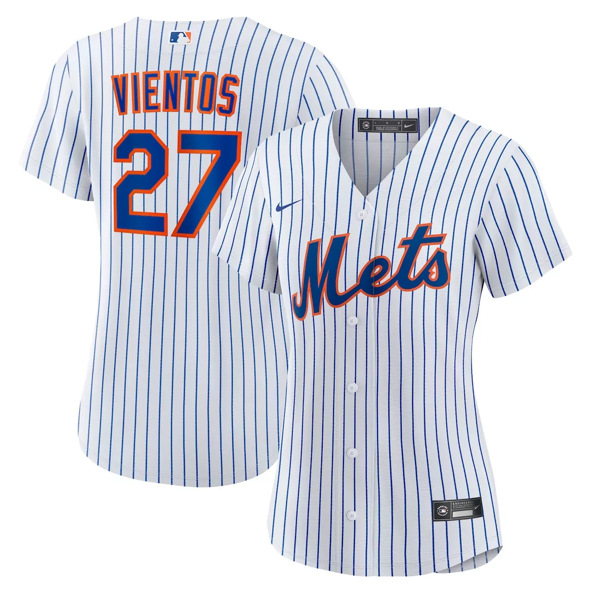 Mark Vientos 27 New York Mets Jersey White Men Stitched Blue Orange Home