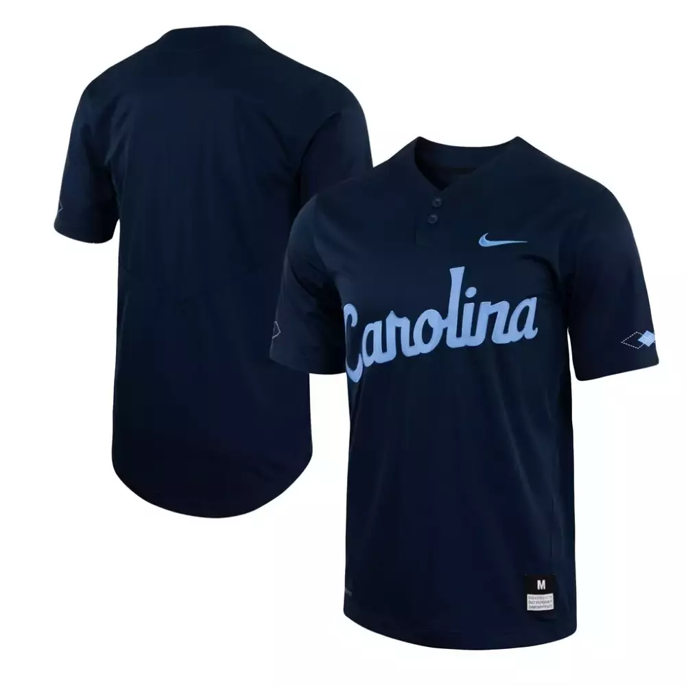 Bryce Button Carolina Jersey Navy Men Authentic Light Blue Replica