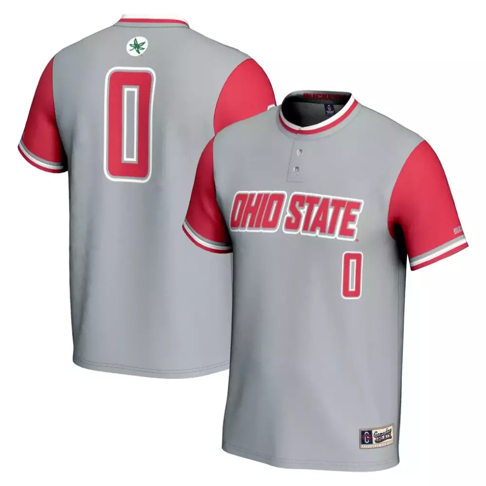 Ohio State Buckeyes Jersey Gray Men Authentic Red White Gameday