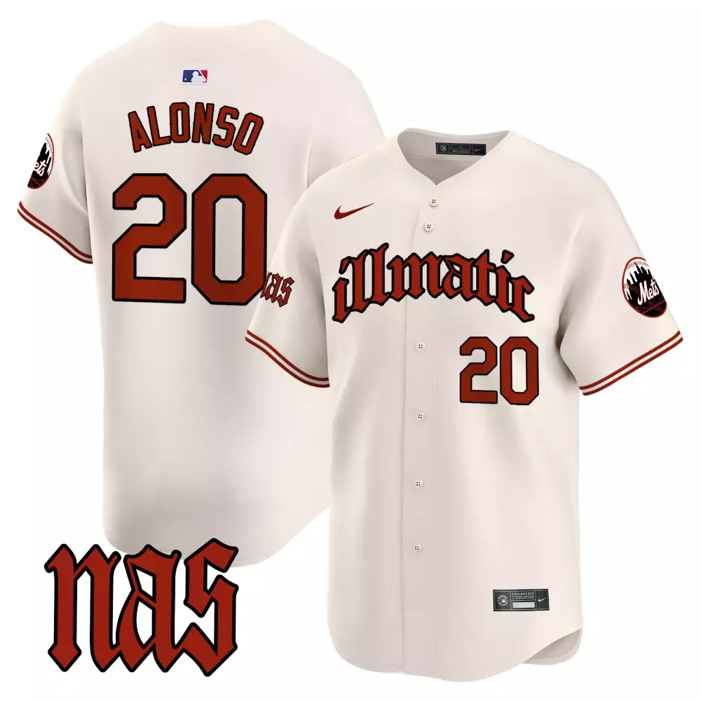 Pete Alonso 20 New York Mets Jersey Cream Illmatic Men Authentic Alternate Red Blue