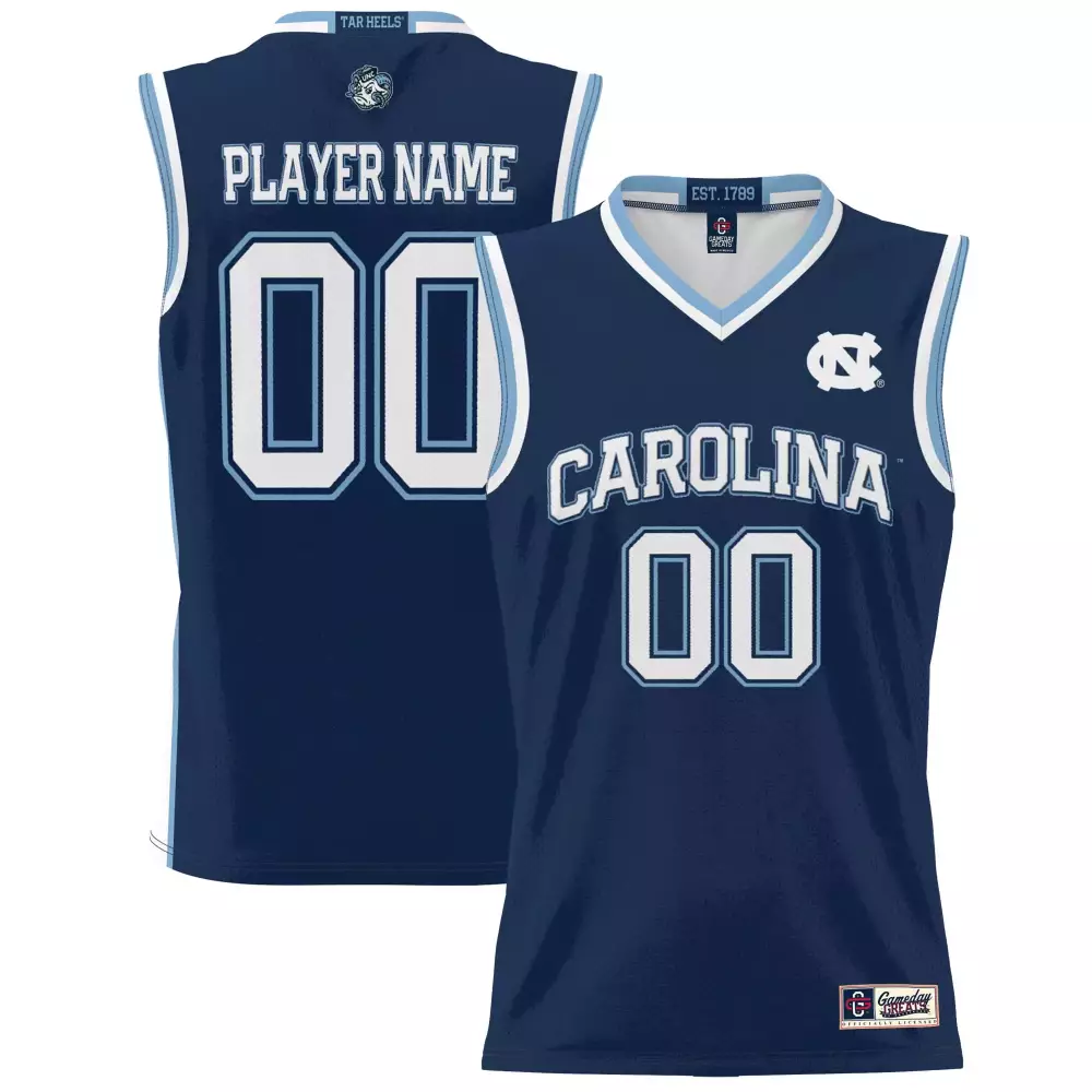 North Carolina Tar Heels Jersey Navy Men Replica Light Blue All Stitched Vapor