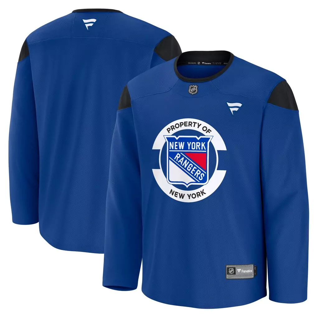 Custom New York Rangers Jersey Royal Blue Property Of Men Replica Black