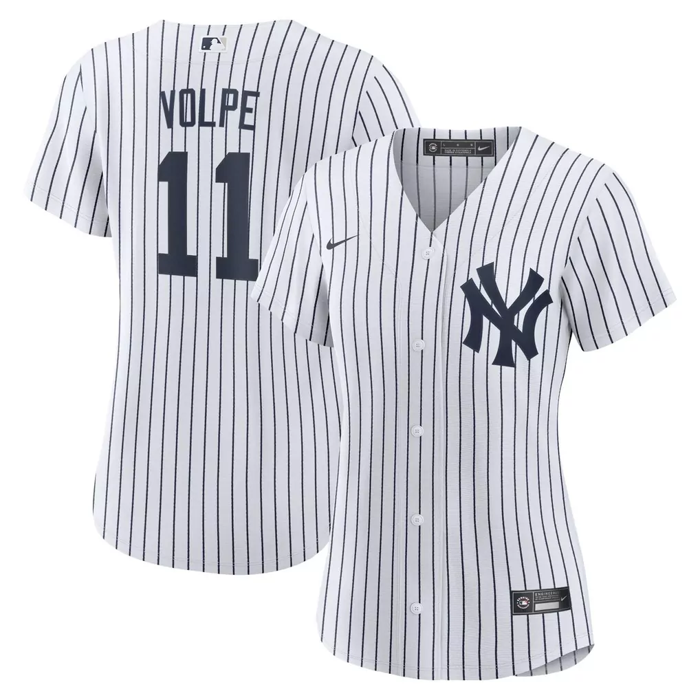 Anthony Volpe 11 New York Yankees Jersey White Men Authentic Navy Blue Home Replica