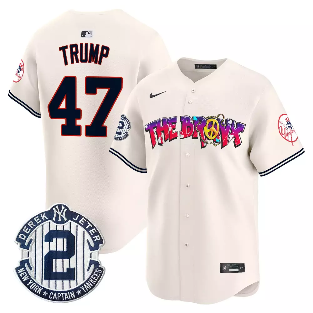 Donald Trump 47 New York Yankees Jersey Cream The Bronx Men Authentic Alternate Custom Design