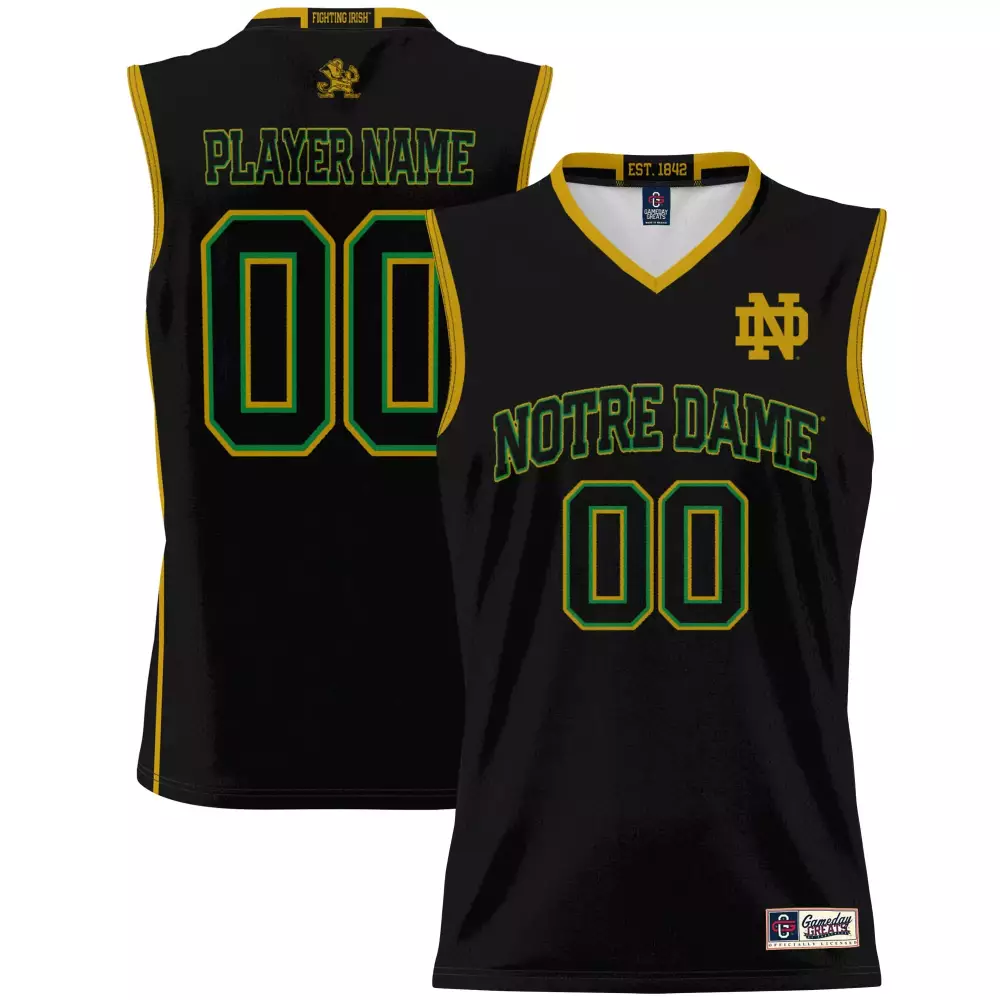 Notre Dame Fighting Irish Jersey Black Men Replica Gold Green All Stitched Vapor