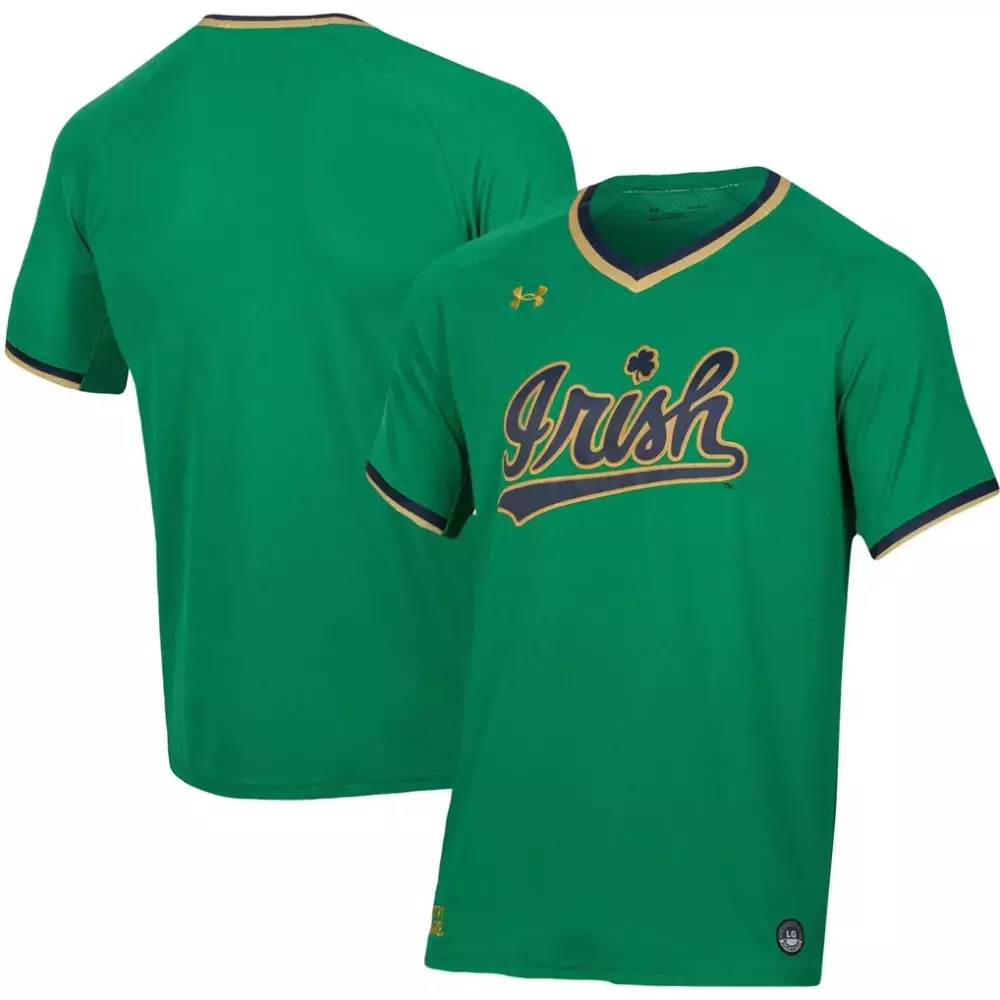 Fighting Irish Jersey Green Notre Dame Men Replica Gold Navy