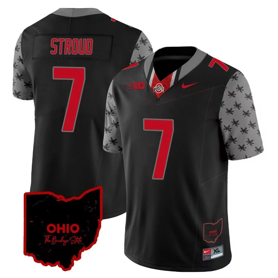 Stroud 7 Ohio State Buckeyes Jersey Black The Buckeye Men Authentic Alternate Custom Design