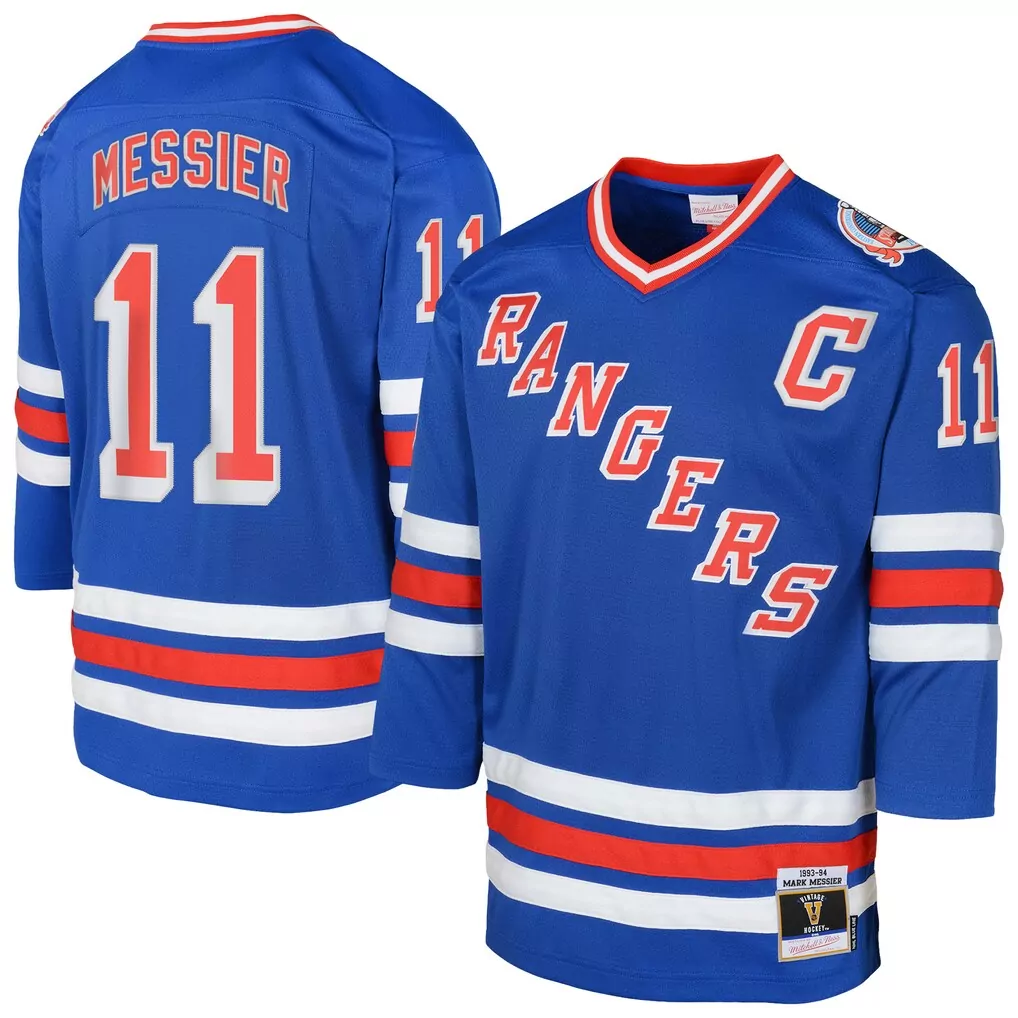 Mark Messier 11 New York Rangers Jersey Royal Blue Null 1983 Men Replica Red White