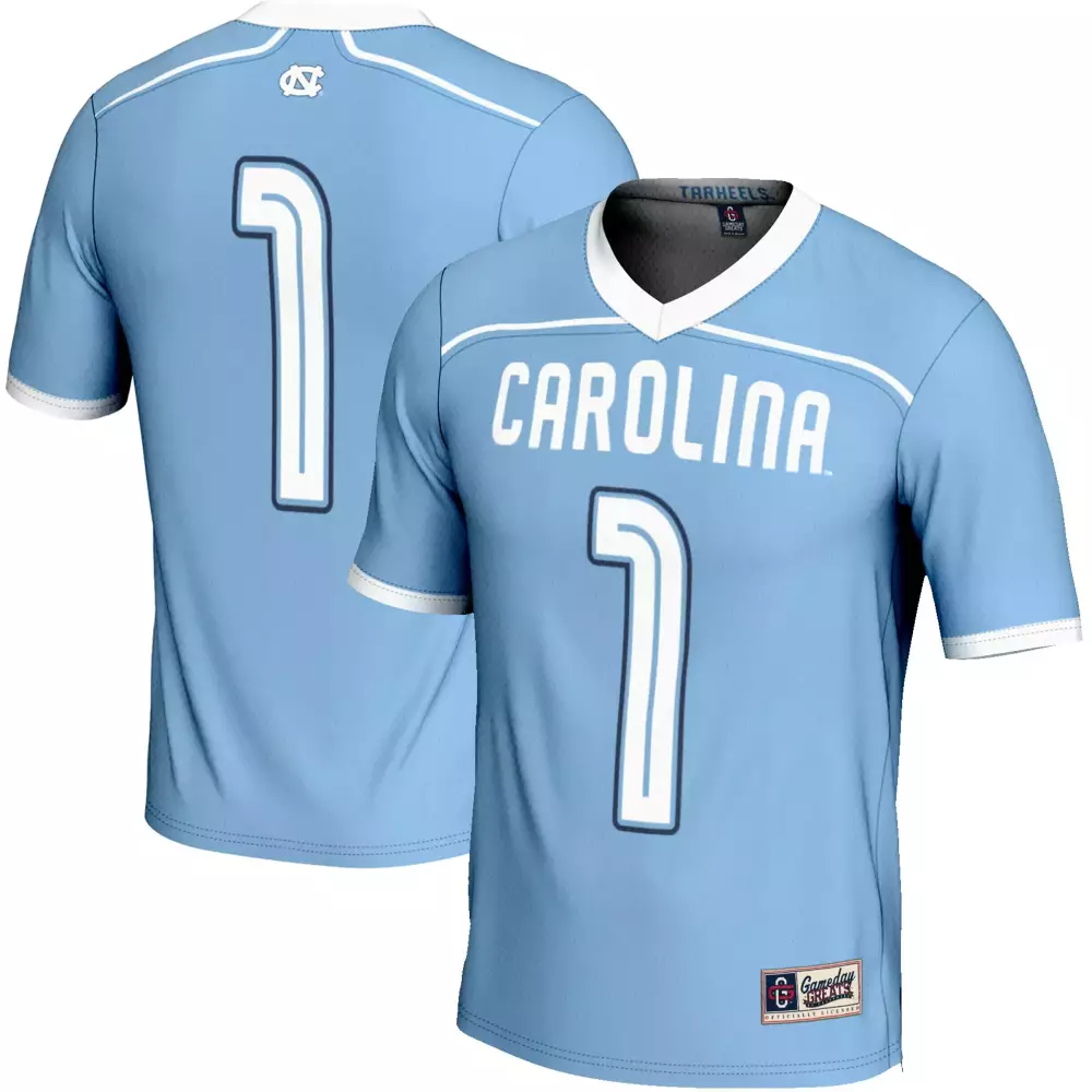 North Carolina Tar Heels 1 Jersey Light Blue Men Replica White Dark All Stitched