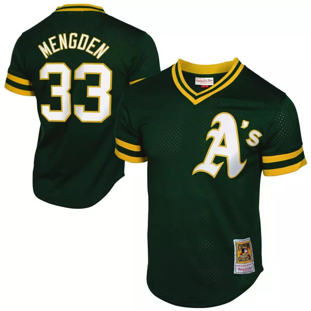Daniel Mengden 33 Jersey Green Oakland Athletics Men Stitched Yellow White All