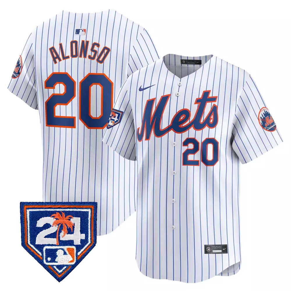 Pete Alonso 20 New York Mets Jersey White Jackie Robinson Day Men Authentic Blue