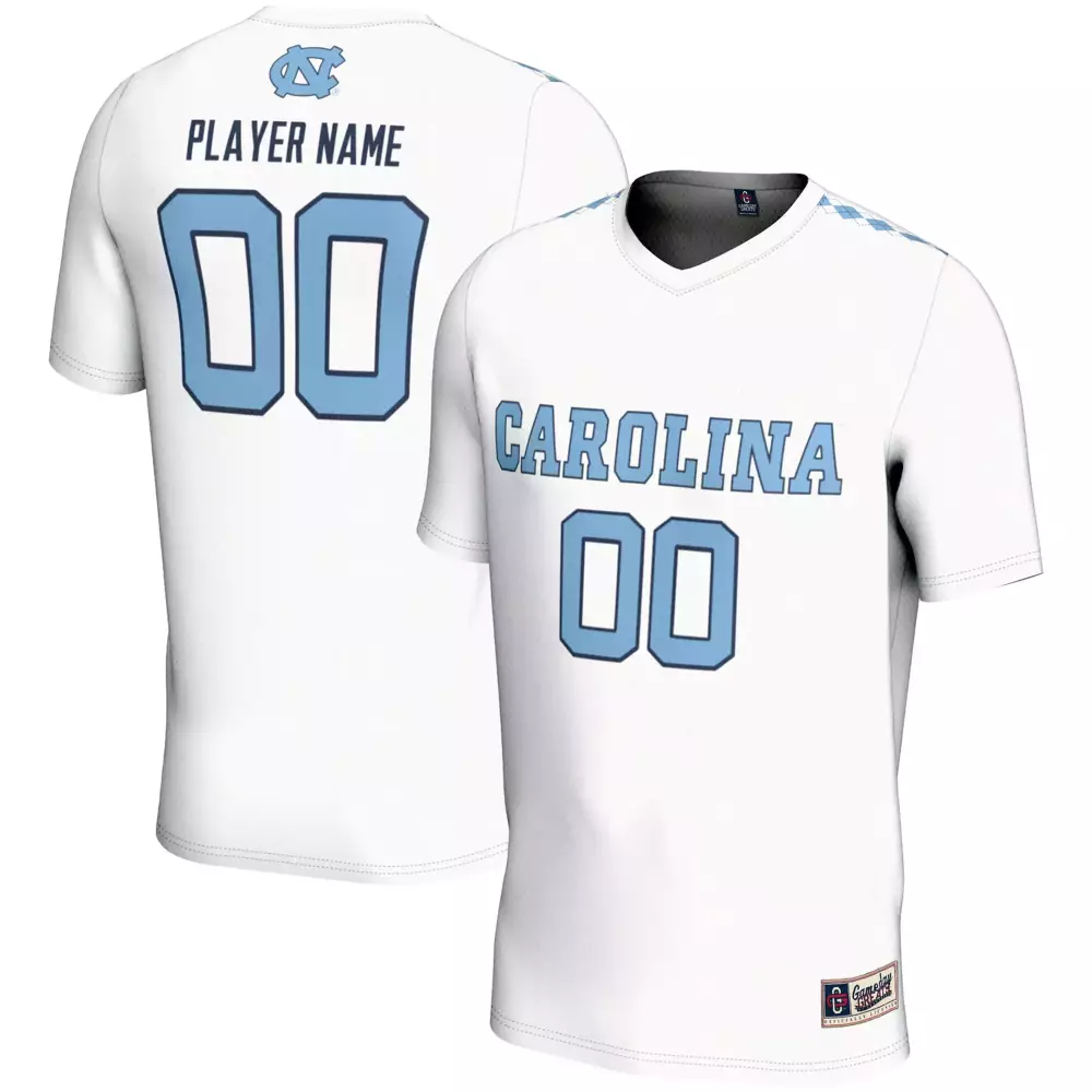North Carolina Tar Heels Jersey White Men Replica Light Blue Grey All Stitched Vapor