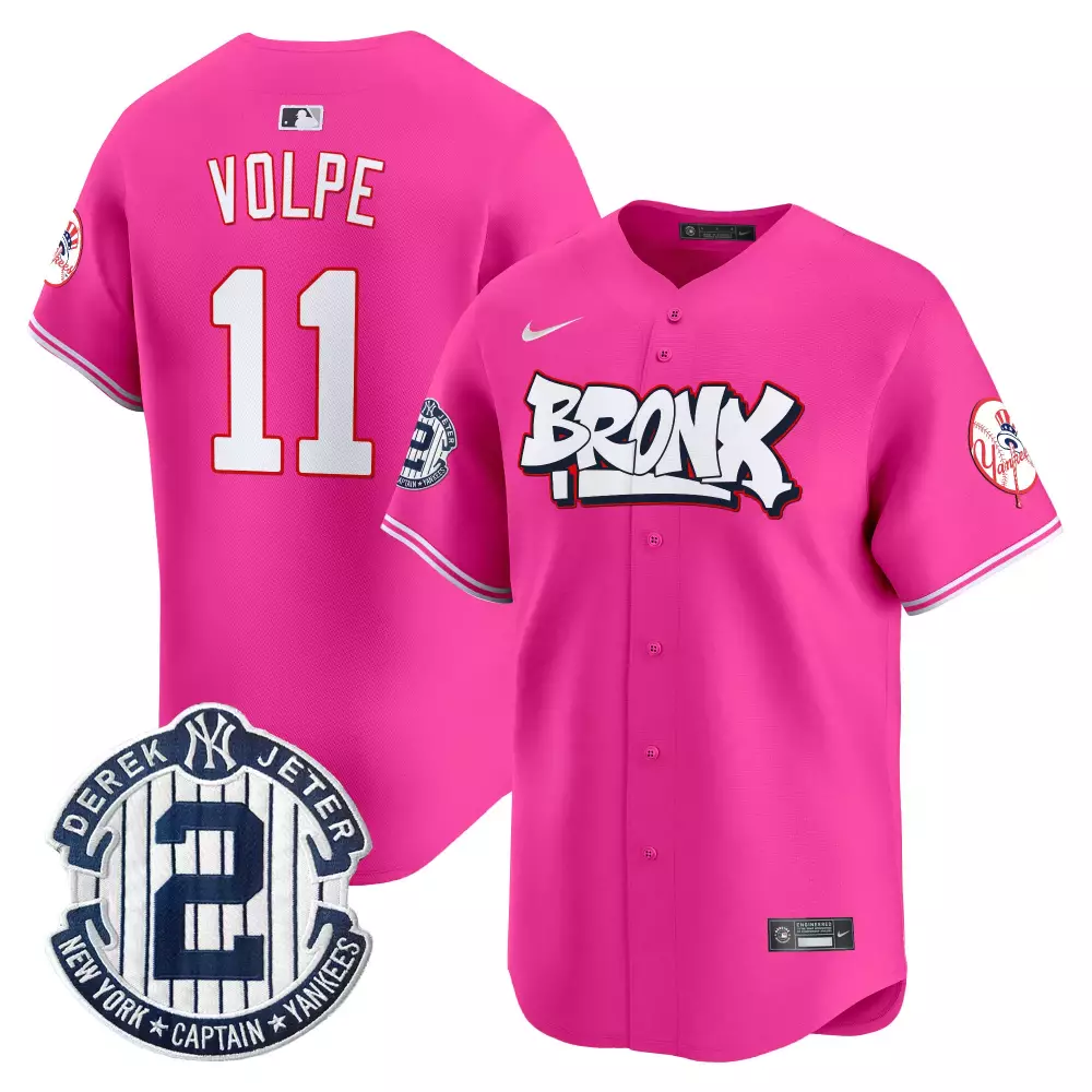 Anthony Volpe 11 New York Yankees Jersey Pink Bronx Men Authentic Alternate White