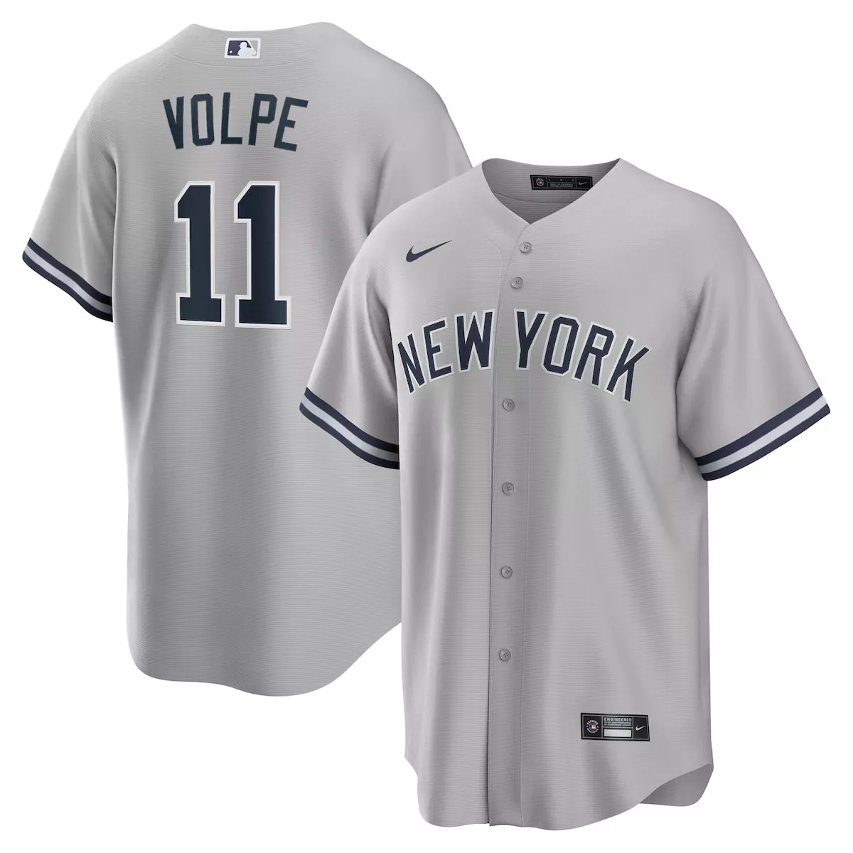 Anthony Volpe 11 New York Yankees Jersey Gray City Connect Men Authentic Alternate