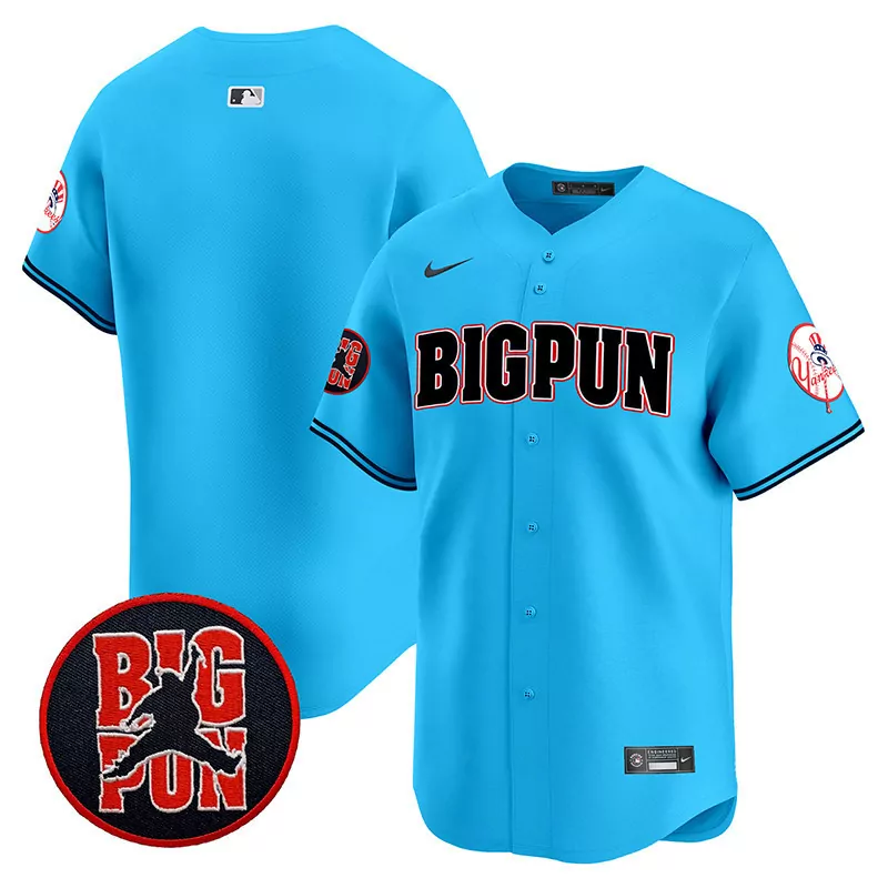 Big Pun New York Yankees Jersey Blue Men Authentic Black White Vapor Premier Limited