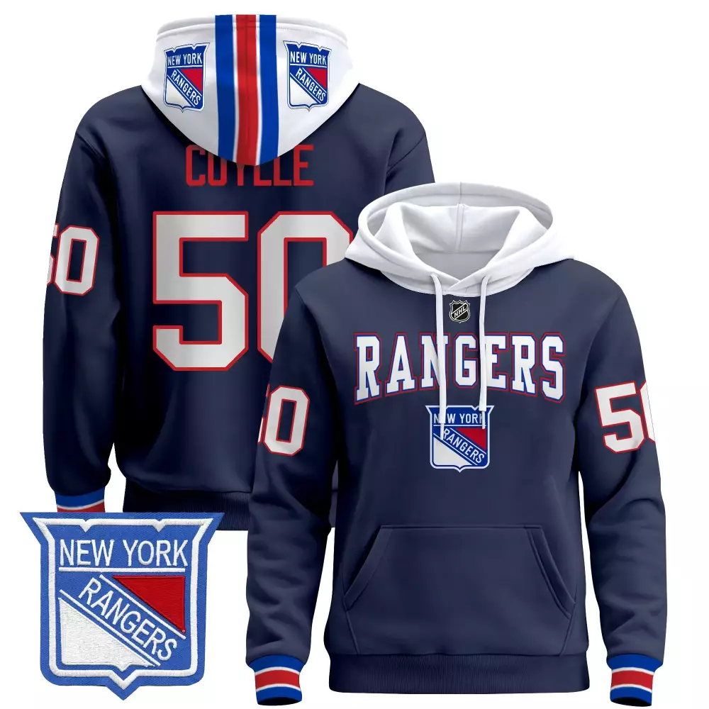 Will Cuylle 50 New York Rangers Jersey Navy Men Stitched Red White Blue All