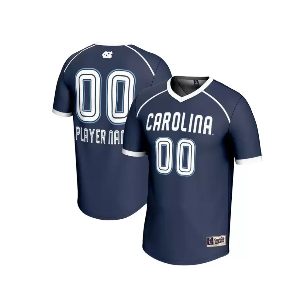 Custom North Carolina Tar Heels Jersey Navy Men Replica White Gameday Unisex