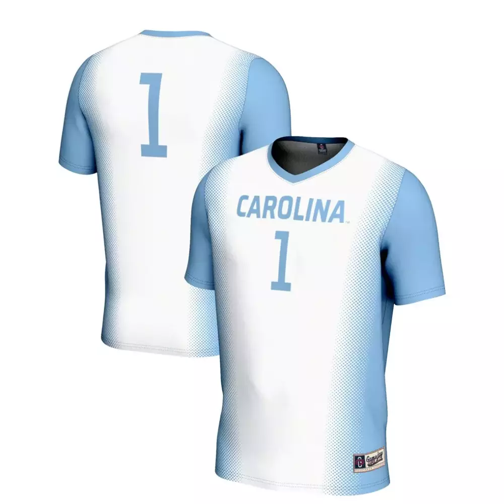 Custom North Carolina Tar Heels 1 Jersey White Men Stitched Light Blue Gameday Unisex