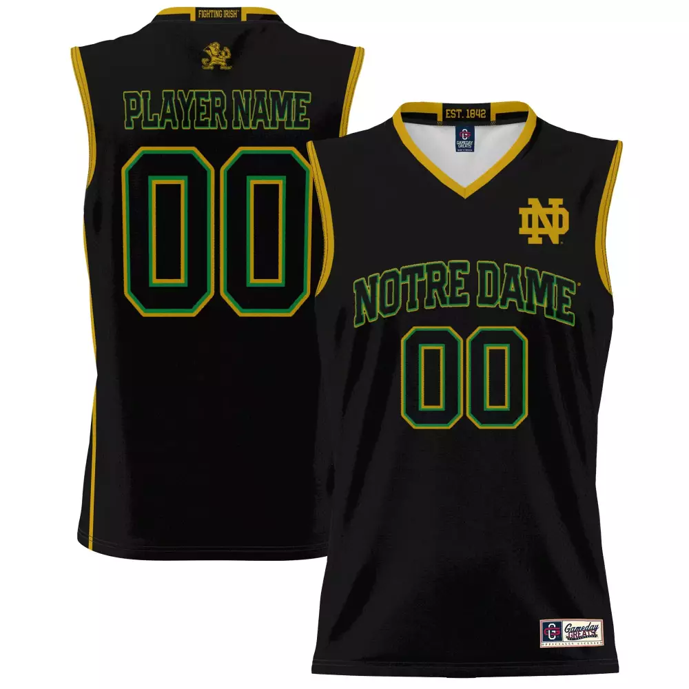 Notre Dame Fighting Irish Jersey Black Men Replica Gold Green All Stitched Vapor