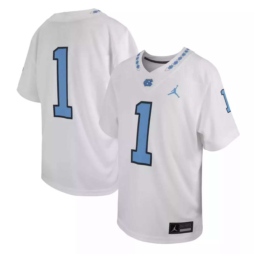 Custom North Carolina Tar Heels Jersey White Kids Stitched Light Blue Dark All Vapor