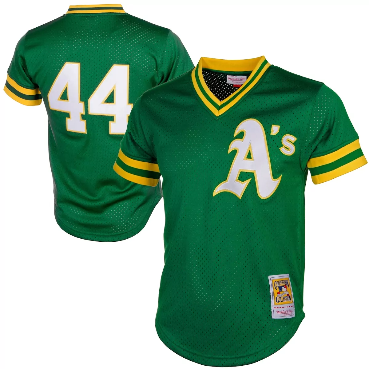Reggie Jackson 44 Jersey Green Oakland Athletics Men Stitched Throwback Design Yellow