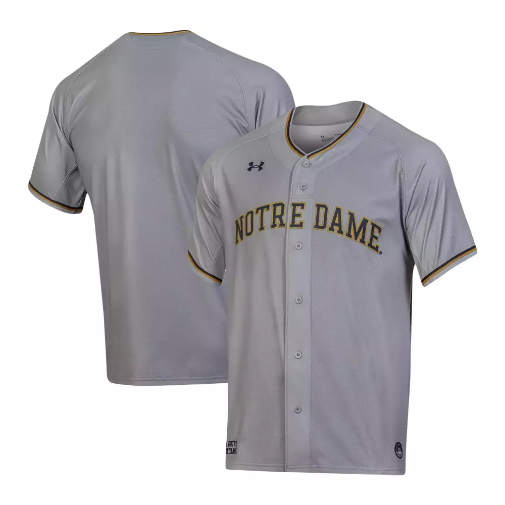 Custom Notre Dame Fighting Irish Jersey Gray Men Replica Navy Gold All Stitched Vapor