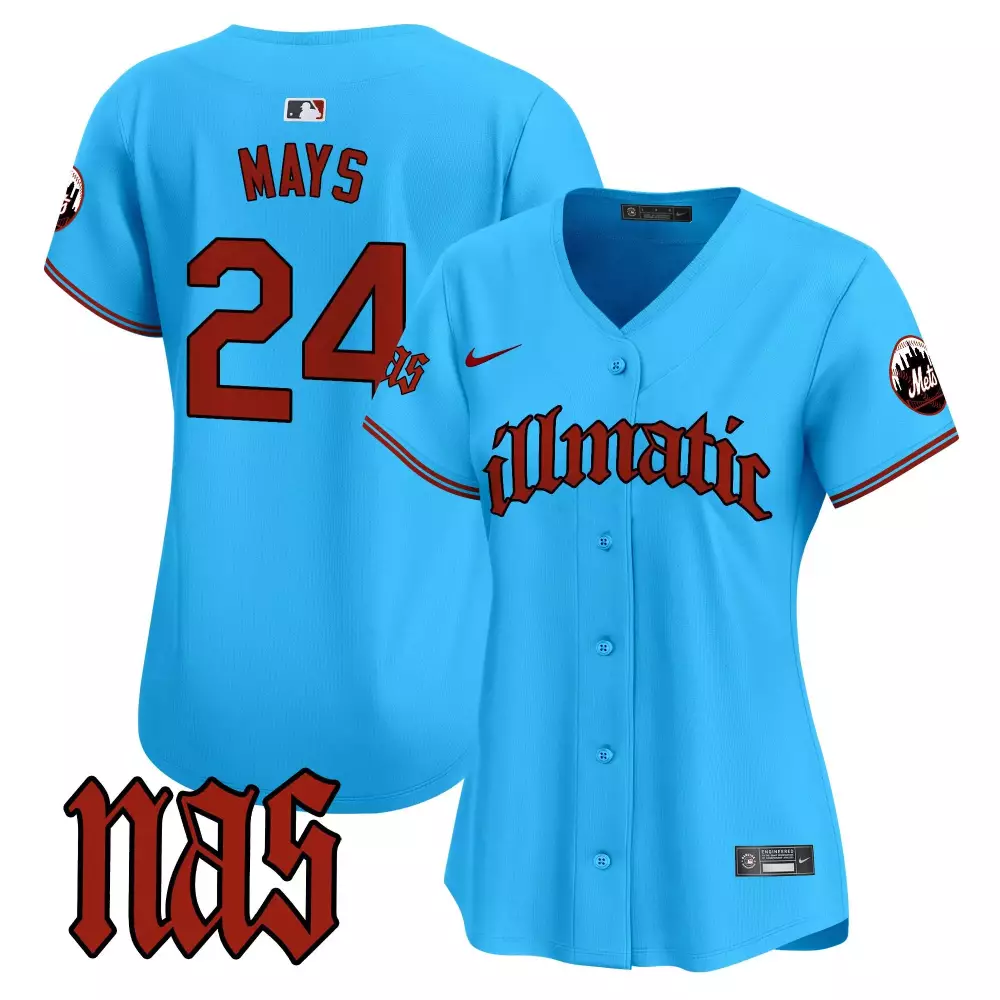 Willie Mays 24 Minnesota Twins Jersey Light Blue Nas Women Authentic Alternate Red