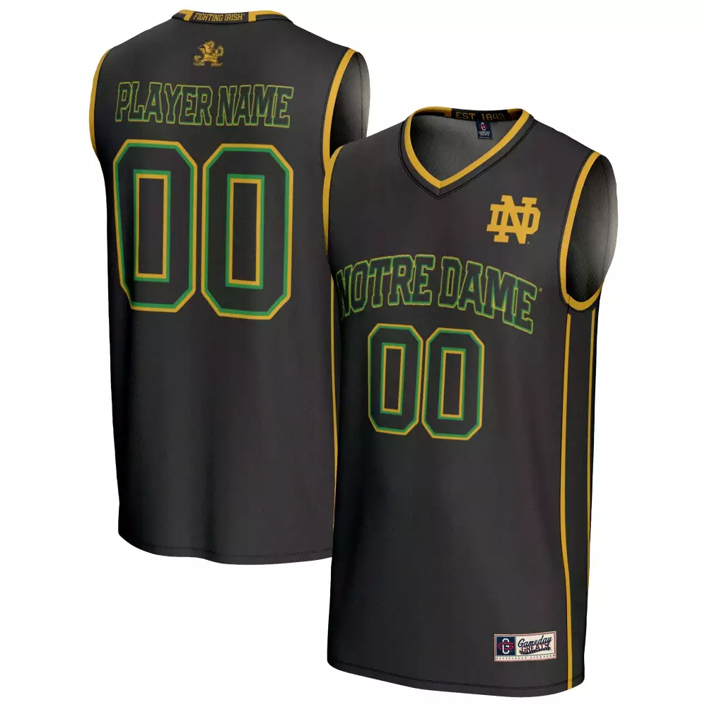 Notre Dame Fighting Irish Jersey Black Men Replica Gold Green All Stitched Vapor