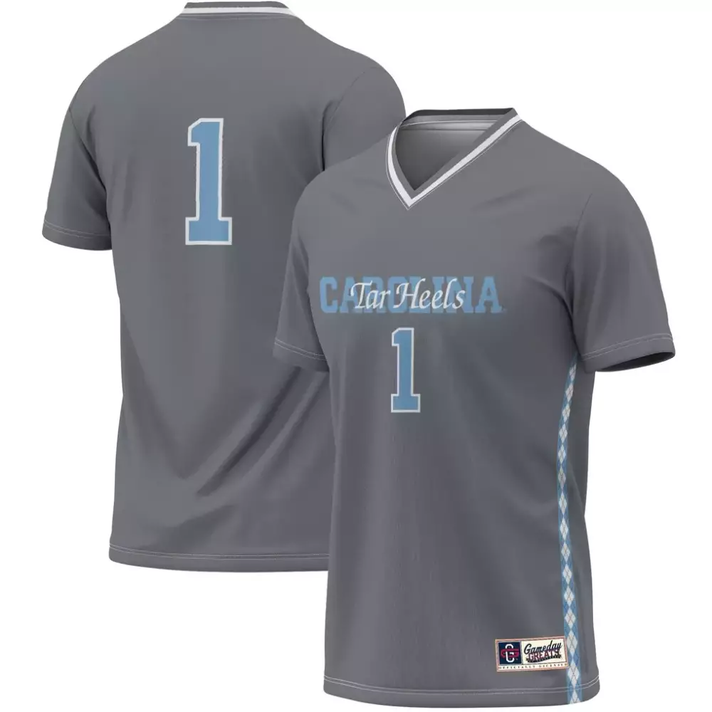 North Carolina Tar Heels 1 Jersey Gray Gameday Greats Men Replica Alternate Light Blue